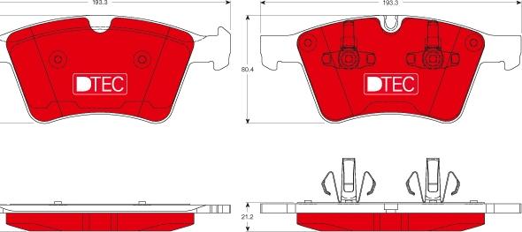 TRW GDB1797DTE - Brake Pad Set, disc brake autospares.lv