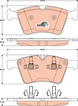 TRW GDB1797 - Brake Pad Set, disc brake autospares.lv