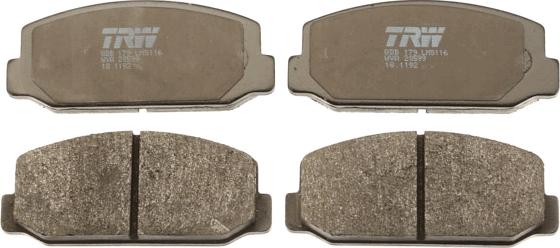 TRW GDB179 - Brake Pad Set, disc brake autospares.lv