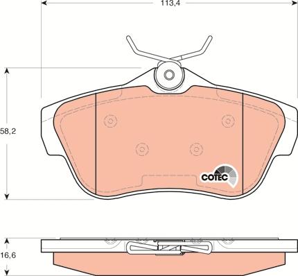 TRW GDB1740 - Brake Pad Set, disc brake autospares.lv