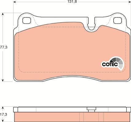 TRW GDB1743 - Brake Pad Set, disc brake autospares.lv