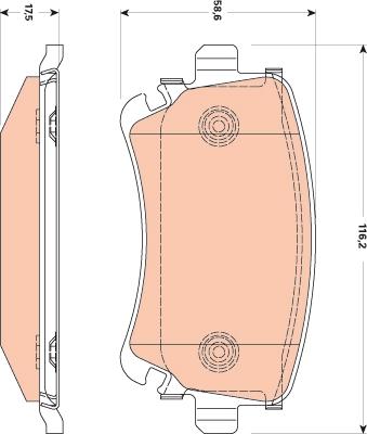 TRW GDB1769 - Brake Pad Set, disc brake autospares.lv