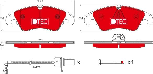 TRW GDB1768DTE - Brake Pad Set, disc brake autospares.lv