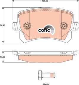 TRW GDB1763 - Brake Pad Set, disc brake autospares.lv