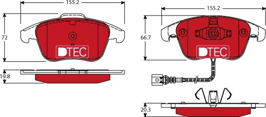 TRW GDB1762DTE - Brake Pad Set, disc brake autospares.lv