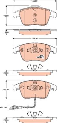 TRW GDB1762 - Brake Pad Set, disc brake autospares.lv