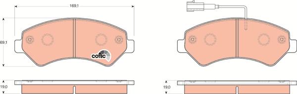 TRW GDB1703 - Brake Pad Set, disc brake autospares.lv