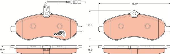 TRW GDB1719 - Brake Pad Set, disc brake autospares.lv