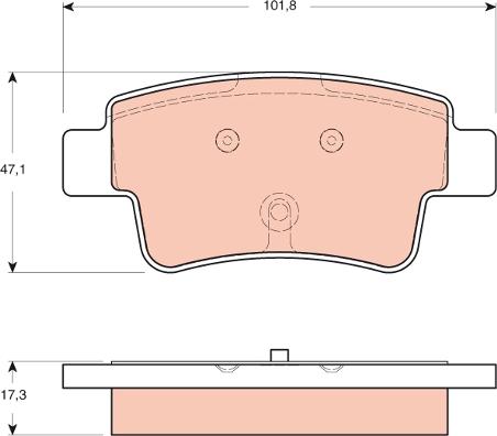 TRW GDB1714 - Brake Pad Set, disc brake autospares.lv