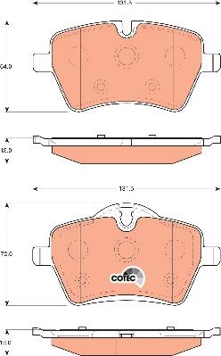 TRW GDB1712 - Brake Pad Set, disc brake autospares.lv