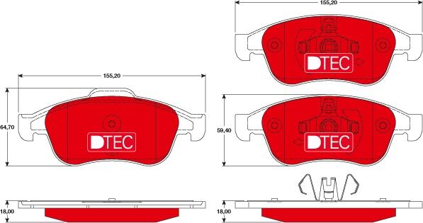 TRW GDB1789DTE - Brake Pad Set, disc brake autospares.lv