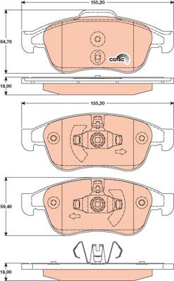 TRW GDB1789 - Brake Pad Set, disc brake autospares.lv