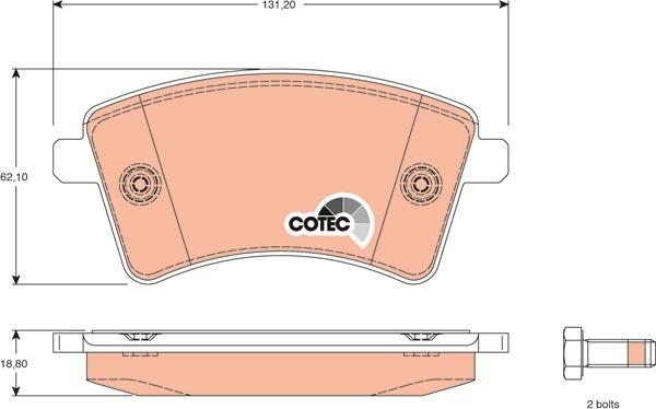 TRW GDB1785 - Brake Pad Set, disc brake autospares.lv