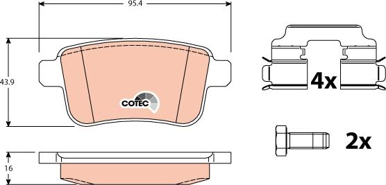 TRW GDB1786 - Brake Pad Set, disc brake autospares.lv