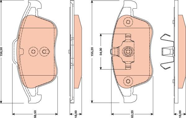 TRW GDB1788 - Brake Pad Set, disc brake autospares.lv