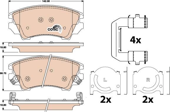 TRW GDB1783DT - Brake Pad Set, disc brake autospares.lv