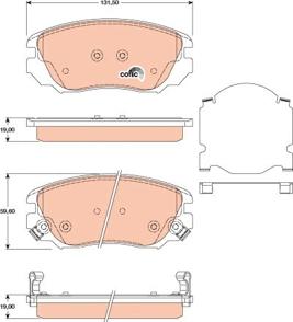 TRW GDB1782DT - Brake Pad Set, disc brake autospares.lv