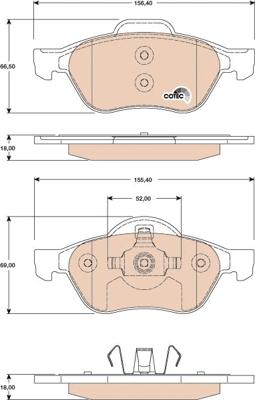 TRW GDB1787 - Brake Pad Set, disc brake autospares.lv