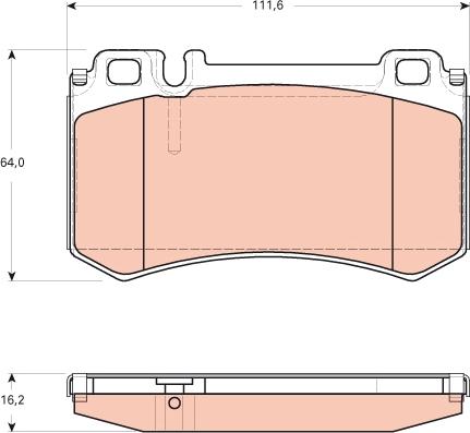 TRW GDB1735 - Brake Pad Set, disc brake autospares.lv