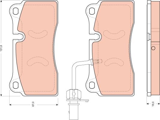 TRW GDB1731 - Brake Pad Set, disc brake autospares.lv