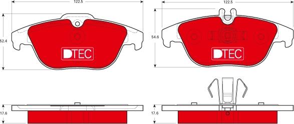 TRW GDB1738DTE - Brake Pad Set, disc brake autospares.lv