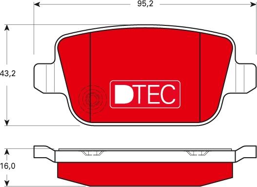 TRW GDB1732DTE - Brake Pad Set, disc brake autospares.lv