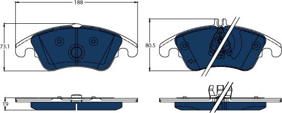 TRW GDB1737BTE - Brake Pad Set, disc brake autospares.lv