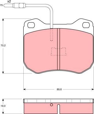 TRW GDB173 - Brake Pad Set, disc brake autospares.lv