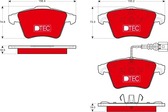 TRW GDB1721DTE - Brake Pad Set, disc brake autospares.lv