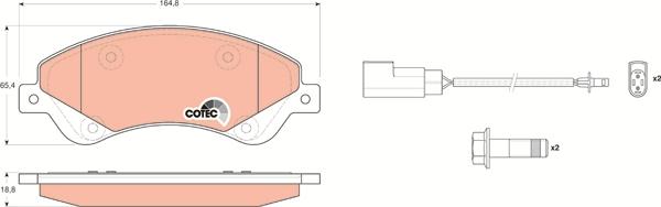 TRW GDB1723 - Brake Pad Set, disc brake autospares.lv