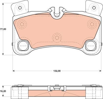 TRW GDB1775 - Brake Pad Set, disc brake autospares.lv