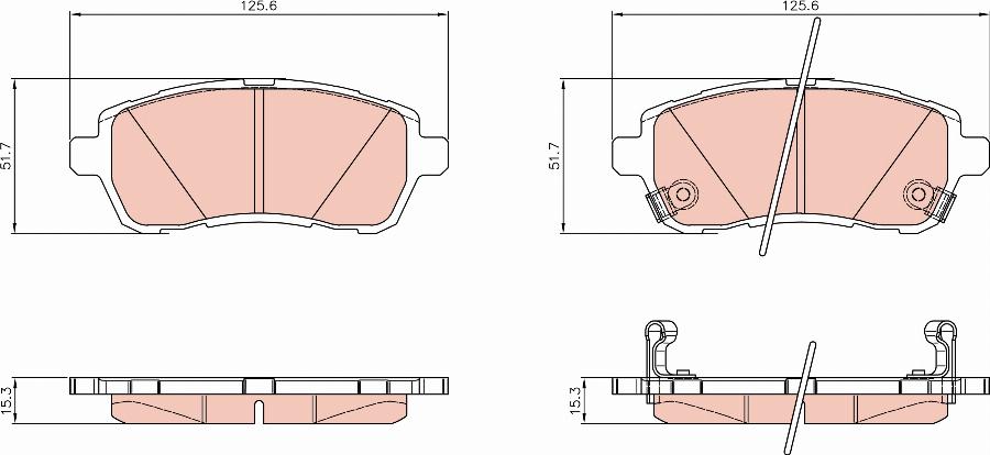 TRW GDB8961 - Brake Pad Set, disc brake autospares.lv