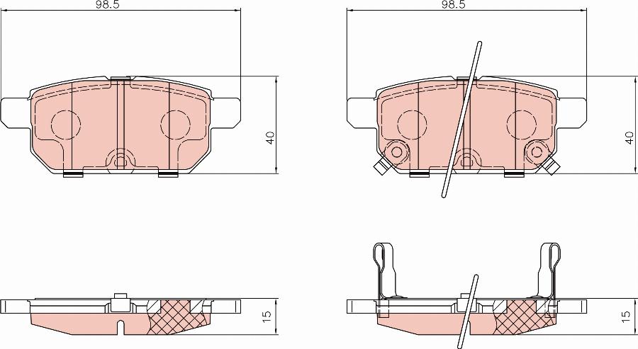 TRW GDB8962 - Brake Pad Set, disc brake autospares.lv