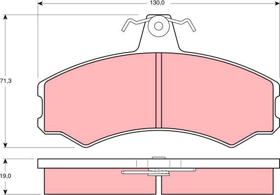 TRW GDB846 - Brake Pad Set, disc brake autospares.lv