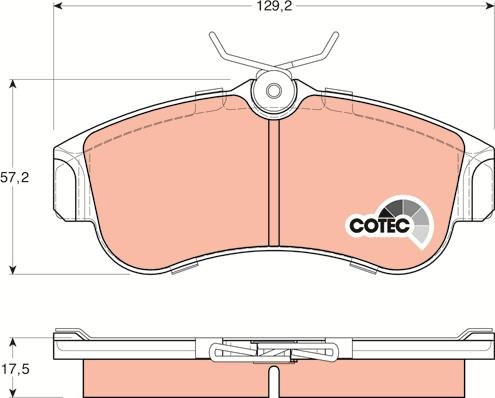 TRW GDB848 - Brake Pad Set, disc brake autospares.lv