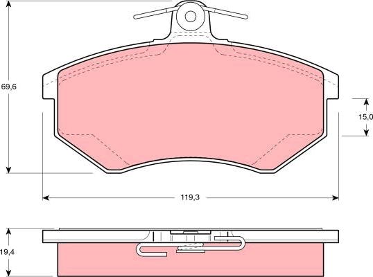 TRW GDB854 - Brake Pad Set, disc brake autospares.lv