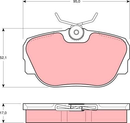 TRW GDB850 - Brake Pad Set, disc brake autospares.lv