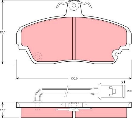 TRW GDB851 - Brake Pad Set, disc brake autospares.lv