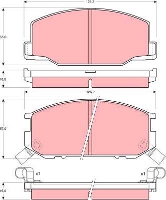 Pagid T0007 - Brake Pad Set, disc brake autospares.lv