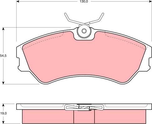 TRW GDB862 - Brake Pad Set, disc brake autospares.lv