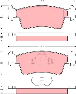 TRW GDB867 - Brake Pad Set, disc brake autospares.lv