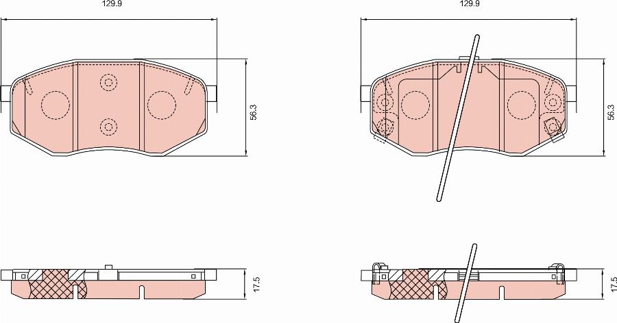 TRW GDB8145 - Brake Pad Set, disc brake autospares.lv