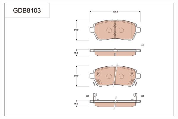 TRW GDB8103 - Brake Pad Set, disc brake autospares.lv