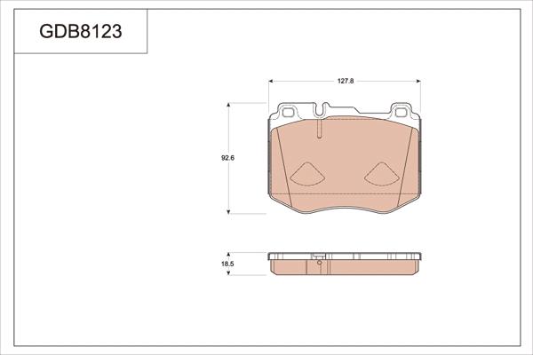 TRW GDB8123 - Brake Pad Set, disc brake autospares.lv