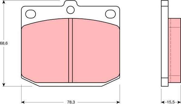 TRW GDB881 - Brake Pad Set, disc brake autospares.lv