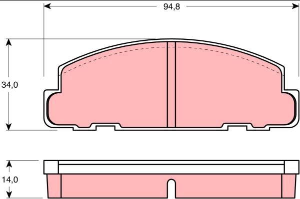 TRW GDB888 - Brake Pad Set, disc brake autospares.lv