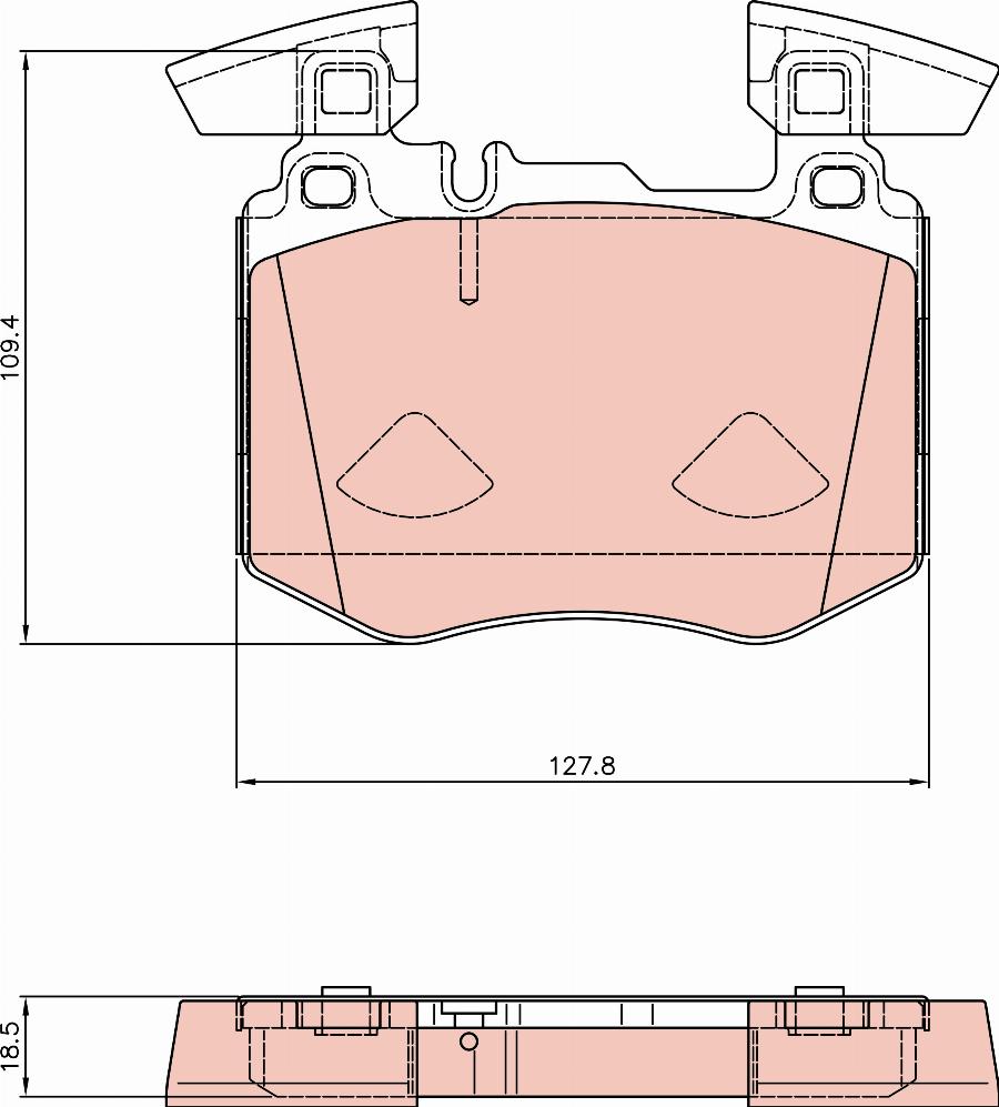 TRW GDB8310 - Brake Pad Set, disc brake autospares.lv