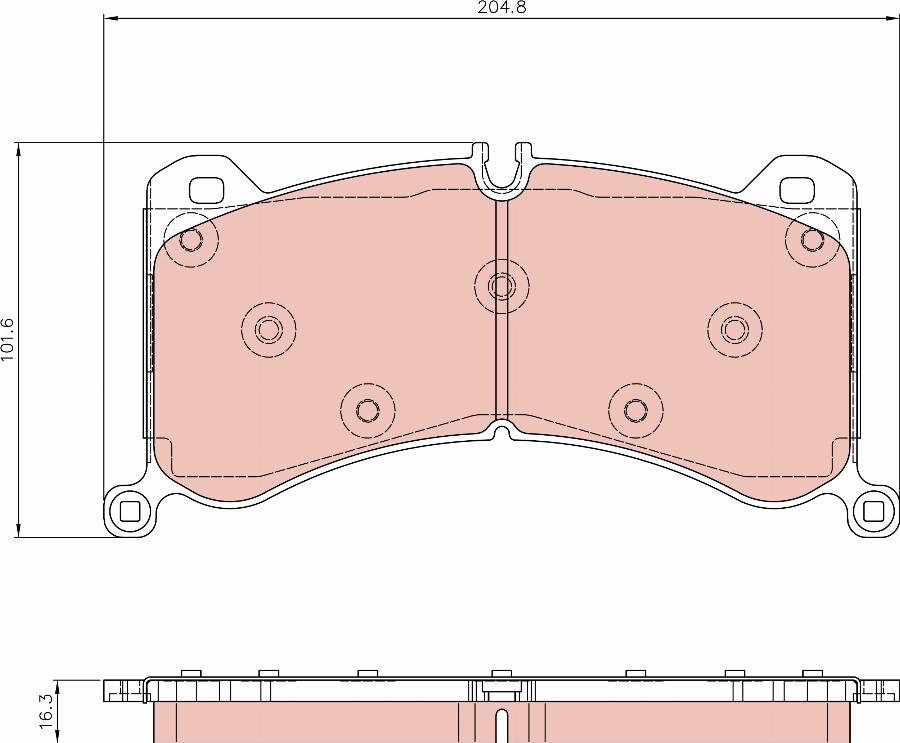 TRW GDB8374 - Brake Pad Set, disc brake autospares.lv