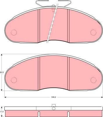 TRW GDB827 - Brake Pad Set, disc brake autospares.lv