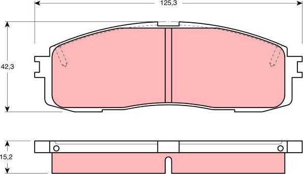 TRW GDB872 - Brake Pad Set, disc brake autospares.lv